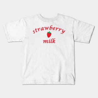 Strawberry Milk Kawaii Cute Kids T-Shirt